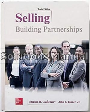 selling building partnerships 10th edition castleberry solutions manual