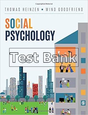 social psychology 1st edition heinzen test bank