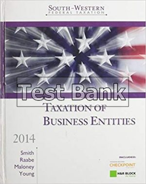 south western federal taxation 2014 taxation of business entities 17th edition smith test bank