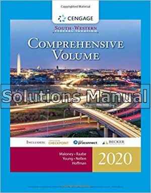south western federal taxation 2020 comprehensive 43rd edition maloney solutions manual