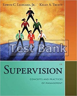 supervision concepts and practices of management 13th edition leonard test bank