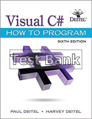 visual c how to program 6th edition deitel test bank