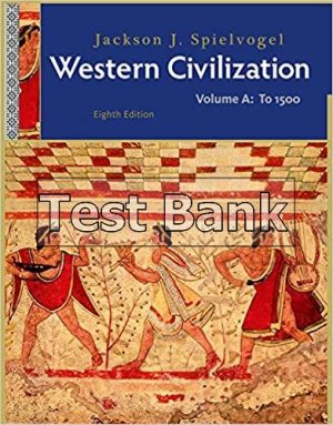 western civilization volume a to 1500 8th edition spielvogel test bank