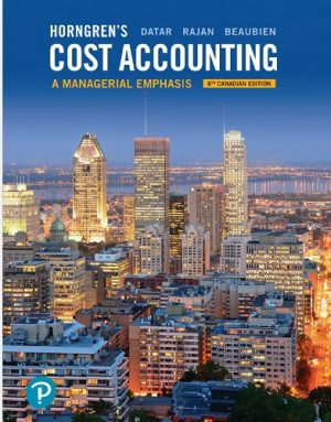 Cost Accounting A Managerial Emphasis Canadian 8th Edition Horngren Solutions Manual