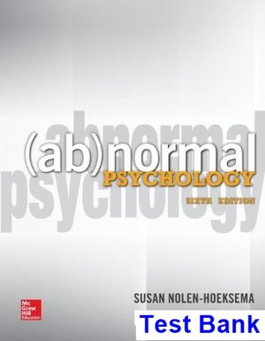 abnormal psychology 6th edition nolen hoeksema test bank
