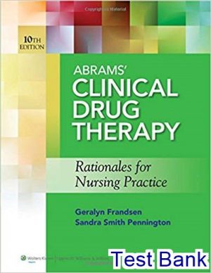 abrams clinical drug therapy 10th edition frandsen test bank