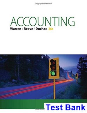 accounting 26th edition warren test bank