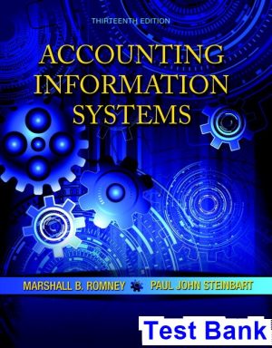 accounting information systems 13th edition romney test bank