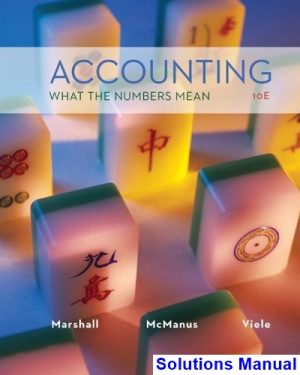 accounting what numbers mean 10th edition marshall solutions manual