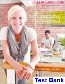 administrative professional procedures skills canadian 3rd edition fulton calkins test bank