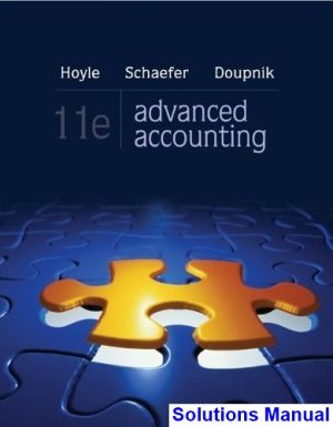 advanced accounting 11th edition hoyle solutions manual