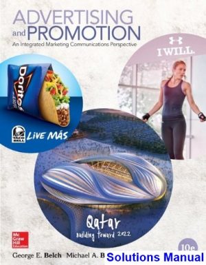 advertising promotion integrated marketing communications perspective 10th edition belch solutions manual