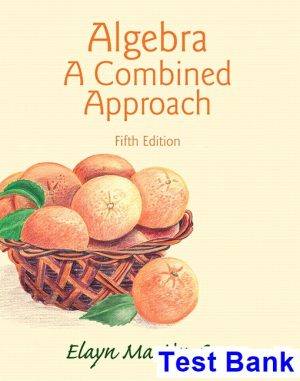 algebra combined approach 5th edition martin gay test bank