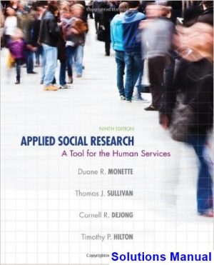 applied social research tool human services 9th edition monette solutions manual