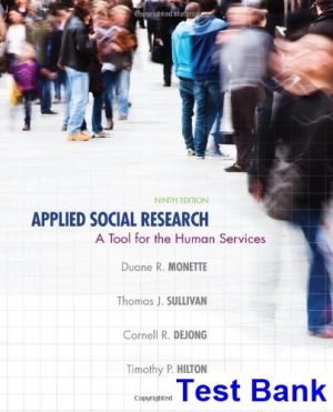 applied social research tool human services 9th edition monette test bank
