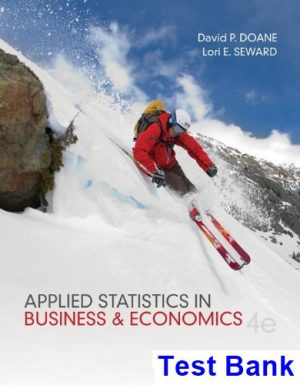 applied statistics business economics 4th edition doane test bank