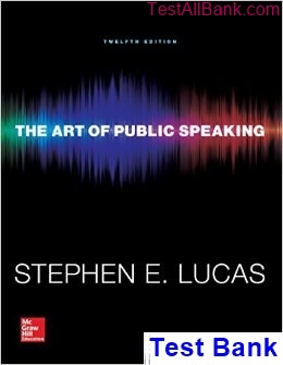 art public speaking 12th edition stephen lucas test bank