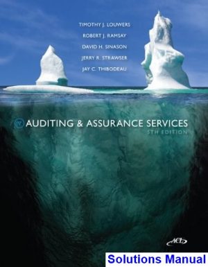 auditing assurance services 5th edition louwers solutions manual
