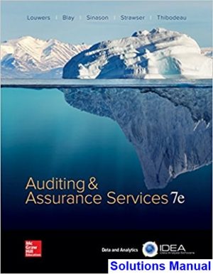 auditing assurance services 7th edition louwers solutions manual