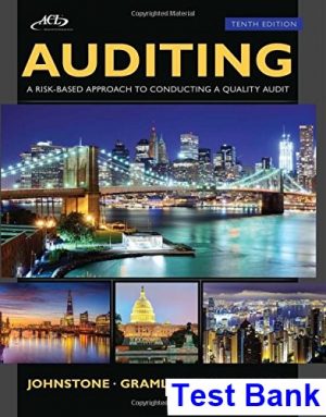 auditing risk based approach conducting quality audit 10th edition johnstone test bank