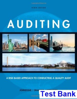 auditing risk based approach conducting quality audit 9th edition johnstone test bank