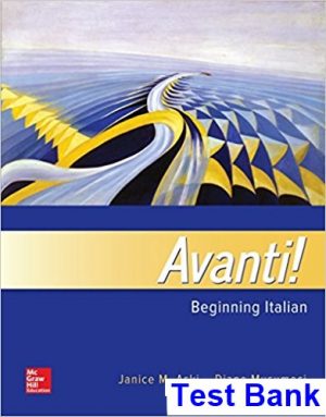 avanti beginning italian 4th edition aski test bank