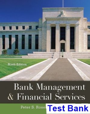 bank management financial services 9th edition rose test bank