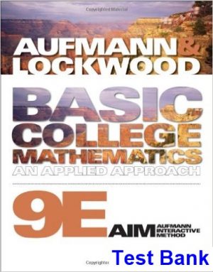 basic college mathematics applied approach 10th edition aufmann test bank