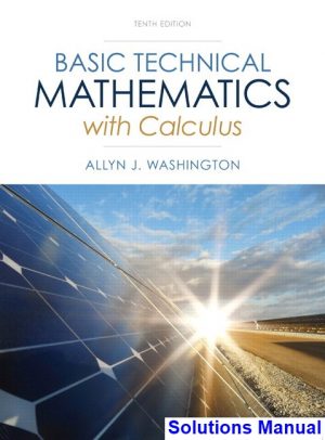 basic technical mathematics calculus 10th edition washington solutions manual