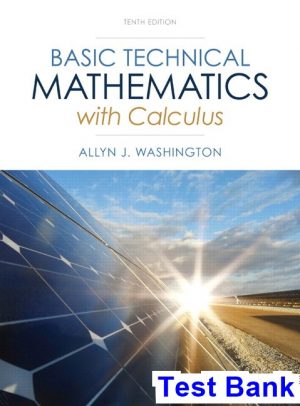 basic technical mathematics calculus 10th edition washington test bank