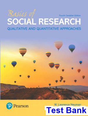 basics social research canadian 4th edition neuman test bank