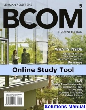 bcom 5th edition lehman solutions manual