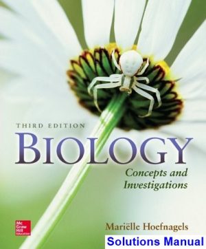 biology concepts investigations 3rd edition hoefnagels solutions manual