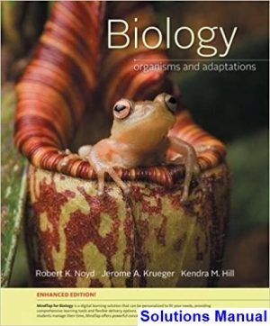 biology organisms adaptations media update enhanced edition 1st edition noyd solutions manual