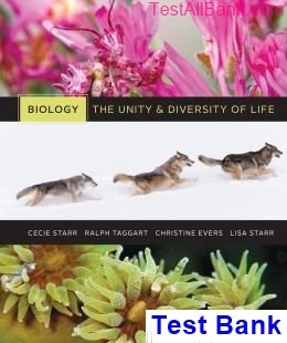 biology unity diversity life 13th edition starr test bank