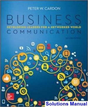 business communication developing leaders networked world 2nd edition cardon solutions manual