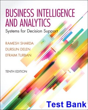 business intelligence analytics systems decision support 10th edition sharda test bank