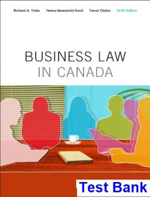 business law canada canadian edition canadian 10th edition yates test bank