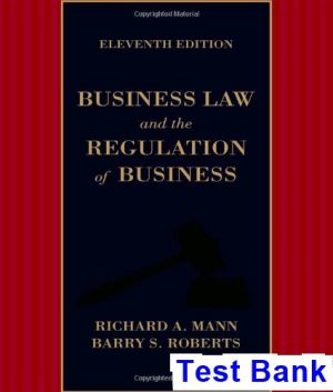 business law regulation business 11th edition mann test bank