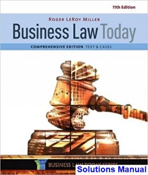 business law today comprehensive 11th edition miller solutions manual