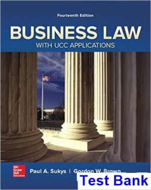 business law ucc applications 14th edition sukys test bank