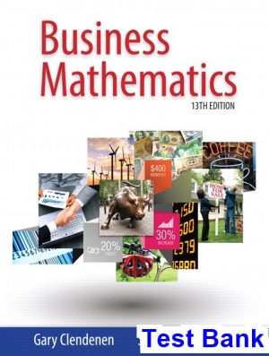 business mathematics 13th edition clendenen test bank