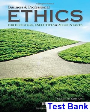 business professional ethics 7th edition brooks test bank