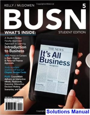 busn 5 5th edition kelly solutions manual