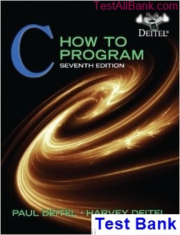 c how program 7th edition deitel test bank