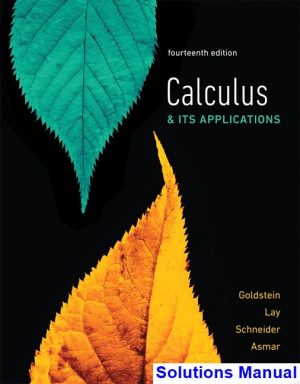 calculus its applications 14th edition goldstein solutions manual