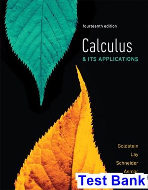 calculus its applications 14th edition goldstein test bank