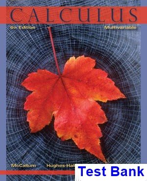 calculus multivariable 6th edition hughes hallett test bank