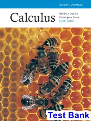 calculus several variables canadian 8th edition adams test bank