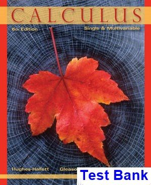 calculus single multivariable 6th edition hughes hallett test bank